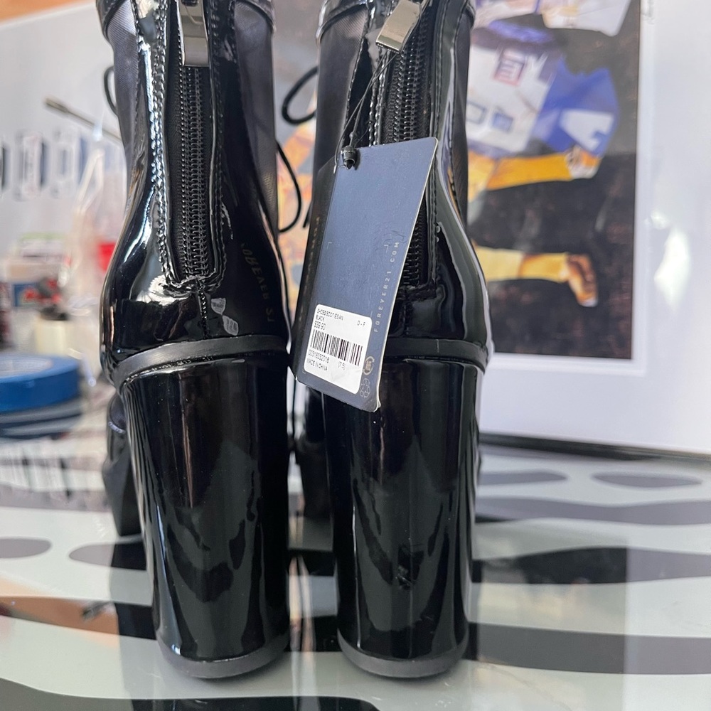 Patent Mesh Booties - Picture 6 of 6